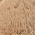 Soft Synthetic Pom-Pom Christmas Ornament Ball 10cm Beige and White for Indoor Use | Floristik24.co.uk