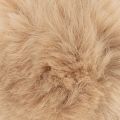 Fluffy Hanging Faux Fur Pom-Poms 7cm White and Beige – Set of 6 | Floristik24.co.uk