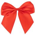 Floristik24 Red Pre-Tied Fabric Decorative Bows with Adhesive Backing, 11cm, Pack of 25