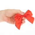 Red Pre-Tied Fabric Decorative Bows with Adhesive Backing, 11cm, Pack of 25 | Floristik24.co.uk