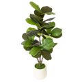 Floristik24 Kunst Fiddle Leaf Fig Tree 120 cm, Green Leaves, Indoor Decoration