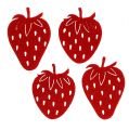 Floristik24 Felt strawberries red 32p