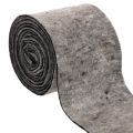Floristik24 Two-tone wool felt pot hinge, grey/black, 15cm x 5m