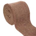 Floristik24 Two Tone Wool Felt Pot Band, 15 cm x 5 m, Purple and Light Brown