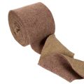 Two Tone Wool Felt Pot Band, 15 cm x 5 m, Purple and Light Brown | Floristik24.co.uk