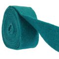 Floristik24 Felt ribbon wool ribbon felt roll turquoise blue green 7.5cm 5m