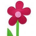 Floristik24 Felt flower pink 120cm