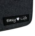 Floristik24 Felt bag &quot;Easy Life&quot; 39cm x 22cm x 25.5cm gray