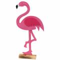 Floristik24 Summer decoration flamingo standing felt pink 28 × H58cm
