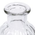 Floristik24 Bottle vase small Ø5.5cm H10.5cm clear 6pcs