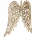 Floristik24 Angel wings, metal decoration to hang, Christmas tree decorations golden, antique look H11.5cm W11cm 3pcs