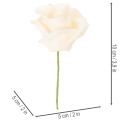 Artificial Cream-Coloured Rose, 10 cm Bloom, Wire Stem, Pack of 100 | Floristik24.co.uk