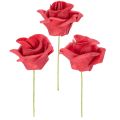 Floristik24 Artificial Red Rose with Wire Stem 5cm Head, Pack of 100
