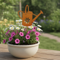 Flower plug metal rust decoration watering can 10x8.5cm 4 pieces | Floristik24.co.uk