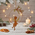 Angel Decorative Ring, Metal, Rust Finish, Christmas Decoration, 23.5 x 16.5 cm, 3 Pieces | Floristik24.co.uk