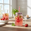 Drinking glass with lid &amp; handle Ø7cm H13.5cm | Floristik24.co.uk