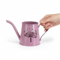 Metal decorative watering can, pink dandelion design, 12cm, 2 pieces | Floristik24.co.uk