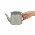 Decorative metal teapot, vintage style, grey, 24×14×14cm, retro shabby chic style | Floristik24.co.uk