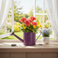Decorative watering can, purple metal planter, Ø13.5cm H12.5cm | Floristik24.co.uk
