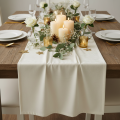 Table runner velvet table runner cream decorative fabric 28×270cm | Floristik24.co.uk