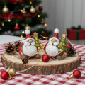 Santa Claus figurine with Christmas tree decoration, 7cm, 2 pieces | Floristik24.co.uk