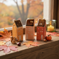 Decorative ceramic miniature house for windowsill, 10cm, 3 pieces | Floristik24.co.uk