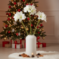 Artificial Amaryllis flower, white, with stem, Advent and Christmas, 50cm | Floristik24.co.uk