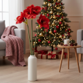 Artificial Amaryllis flower, red, long stem, for vase and arrangement, 77cm | Floristik24.co.uk