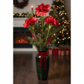Artificial Amaryllis flower, red, long stem, for vase and arrangement, 77cm | Floristik24.co.uk
