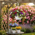 Hanging flower basket 25cm white | Floristik24.co.uk