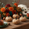 Wooden pumpkin with metal handle natural black Ø12cm H13cm | Floristik24.co.uk