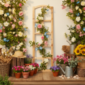 Rustic Wooden Window Frame for Wall Decoration – 100cm | Floristik24.co.uk