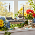 Wooden Decorative Ship with Stand – 20cm | Floristik24.co.uk
