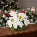 Artificial White Poinsettia Flower Stem 40cm | Floristik24.co.uk