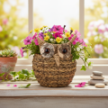ProductName  
Handwoven Owl Basket for Home Decoration – 18cm  

ProductDescription  
<h2>Handwoven Owl Basket for Home Decoration</h2>  
<p>Crafted from natural water hyacinth materials, this decorative owl-shaped basket makes a charming addition to any  | Floristik24.co.uk