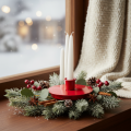 **Red Metal Candle Holders for Taper Candles, 10cm, Set of 2**

```html
<h2>Compact Red Metal Candle Holders for Taper Candles</h2>

<p>
This set of two red metal candle holders is a stylish and functional addition to your home decor. Designed to hold tap | Floristik24.co.uk