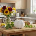 White Ceramic Pumpkin Vase 15cm Home Decoration | Floristik24.co.uk