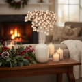 Artificial Champagne-Colored Berry Branch Set, 28cm, 3 Pieces | Floristik24.co.uk