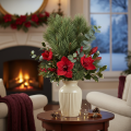 Artificial Pine Sprigs 55cm Decorative Christmas Greenery, Set of 3 | Floristik24.co.uk