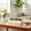 Rectangular Tray with Handles 32cm Light Grey for Storage and Table Decoration | Floristik24.co.uk