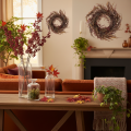 Artificial Autumn Wreath with Fern Branches 35cm | Floristik24.co.uk