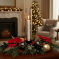Candle Holder with Glass Cylinder 31cm Black and Clear | Floristik24.co.uk