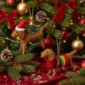 Dachshund Christmas Tree Ornaments Set of 2 – Felt, 16 cm | Floristik24.co.uk