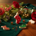 Red Polka Dot Wooden Christmas Stocking Decorations 6cm – Set of 8 | Floristik24.co.uk