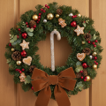 Bronze Glass Candy Cane Ornament with Snowflake Design, 22cm | Floristik24.co.uk