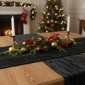 Velvet Decorative Ribbon Table Runner 25cm x 2m Anthracite | Floristik24.co.uk