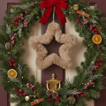 Hanging Faux Fur Star Decoration 21cm Light Brown | Floristik24.co.uk