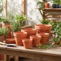 Flower pot clay 10 pieces | Floristik24.co.uk