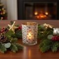 Glass Tealight Holder with Leopard Pattern, 12cm | Floristik24.co.uk