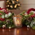 Glass Tealight Holder with Leopard Pattern, Two-Tone, 8 cm | Floristik24.co.uk